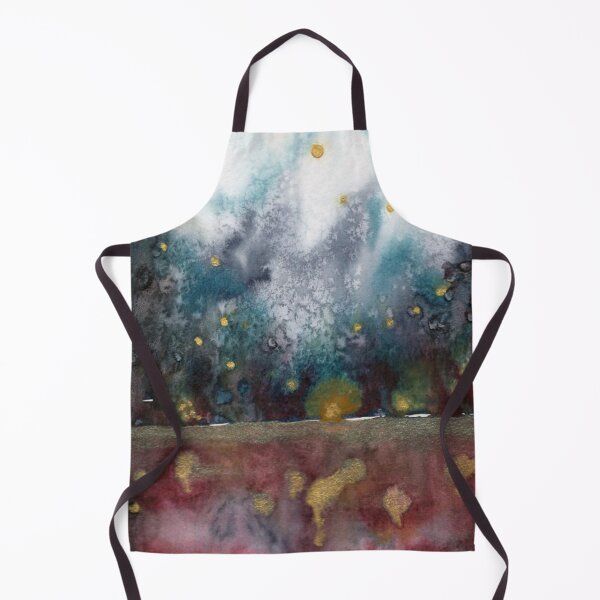 Item preview, Between Sky and Root, Teal Burgundy and Gold Abstract Watercolour designed and sold by ArithraStudio.