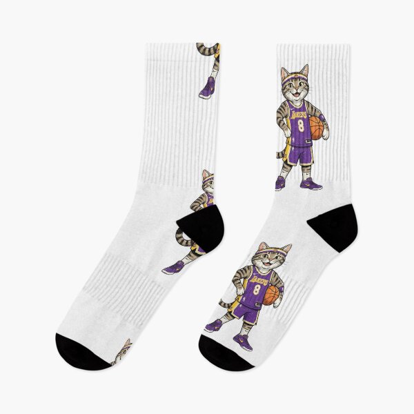 Item preview, Retro Funny Basketball Cat #8 Purple and Gold Jersey designed and sold by annaarthk.