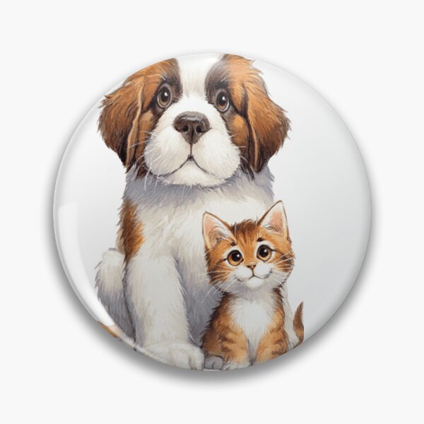 Item preview, Cute puppy and kitten best friends designed and sold by norachiang.