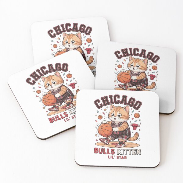 Item preview, Chicago Bulls Kitten Basketball Player - Cute Lil Star Cat designed and sold by annaarthk.