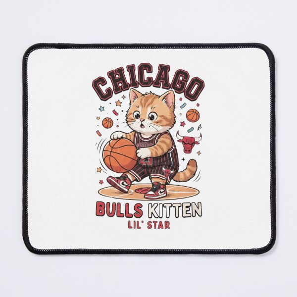 Item preview, Chicago Bulls Kitten Basketball Player - Cute Lil Star Cat designed and sold by annaarthk.