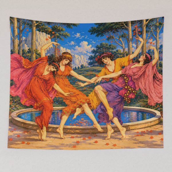 Item preview, Art Nouveau Mythic Dancers Illustration for Vintage Wall Art Collectors designed and sold by RickE.