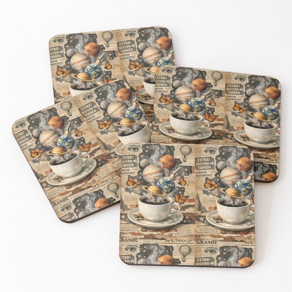 Item preview, Surreal Cosmic Coffee Cup Retro Collage designed and sold by Ink-verse-.