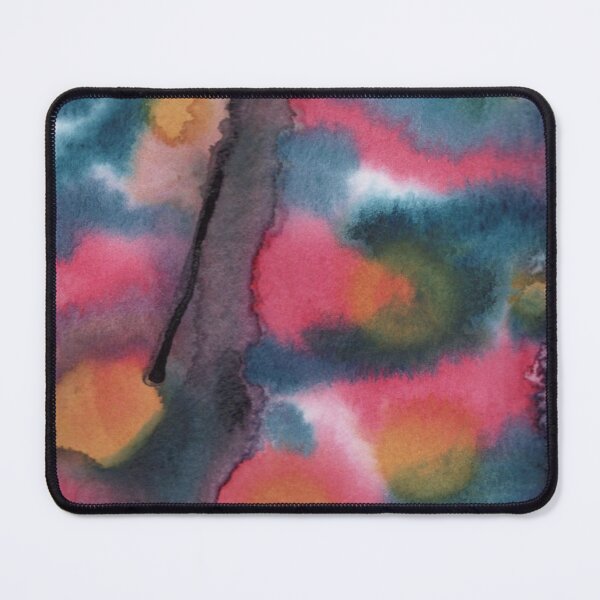 Item preview, The Living Divide, Pink Teal and Ochre Abstract Watercolour designed and sold by ArithraStudio.