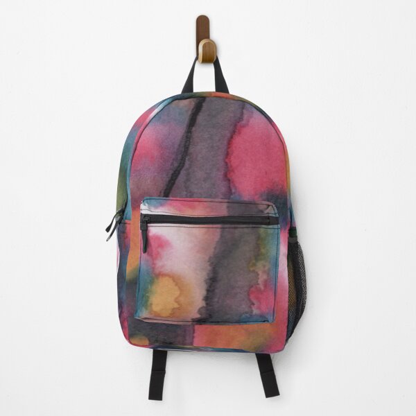 Item preview, The Living Divide, Pink Teal and Ochre Abstract Watercolour designed and sold by ArithraStudio.