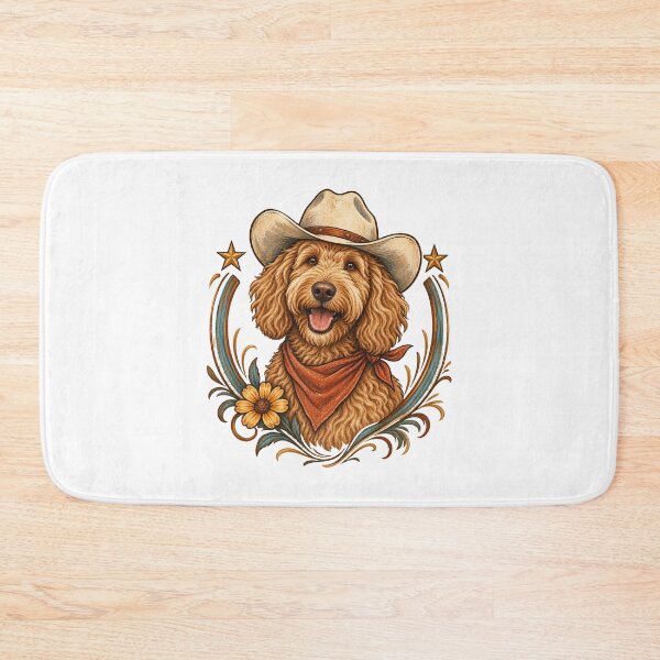 Item preview, Cowboy Goldendoodle Western Dog Portrait designed and sold by AMICO77.
