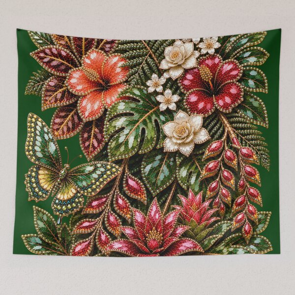 Item preview, MAJESTIC CRYSTAL TROPICAL FLOWERS designed and sold by wordspixies.