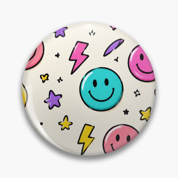 Item preview, Colorful Happy Faces & Stars Pattern designed and sold by Car23314.