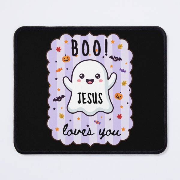 Item preview, Halloween Cute Ghost Jesus Loves You Boo Spooky Season Fall Treats designed and sold by Forevermore.
