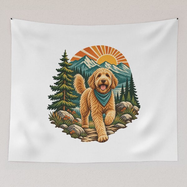 Item preview, Goldendoodle Mountain Adventure designed and sold by AMICO77.