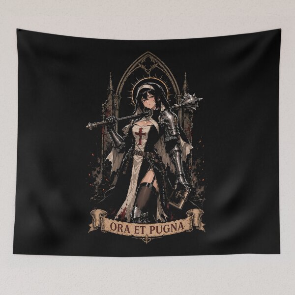 Item preview, Ora Et Pugna – Gothic Anime Battle Nun designed and sold by BigKawaii.