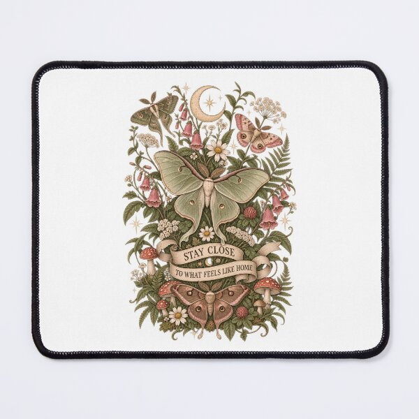 Item preview, Vintage Moth – Cottagecore Botanical Illustration designed and sold by AnteesocialTees.