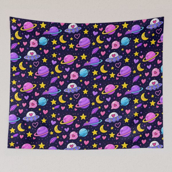 Item preview, Kawaii Space Moon & Planet Pattern designed and sold by Car23314.