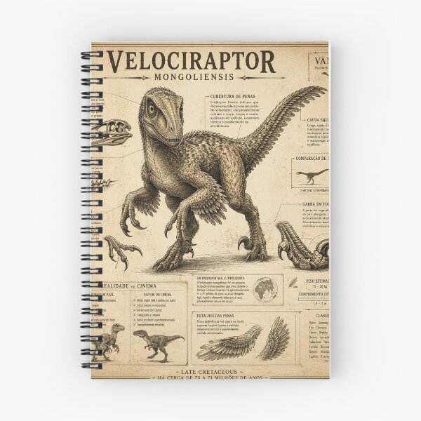 Item preview, Velociraptor Mongoliensis | Vintage Paleontology Scientific Illustration designed and sold by VantedStore.