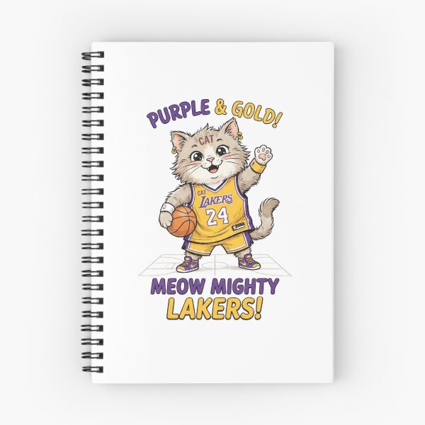 Item preview, Cute Cat Basketball Player - Purple and Gold Meow Mighty Lakers designed and sold by annaarthk.
