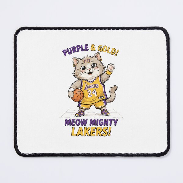 Item preview, Cute Cat Basketball Player - Purple and Gold Meow Mighty Lakers designed and sold by annaarthk.