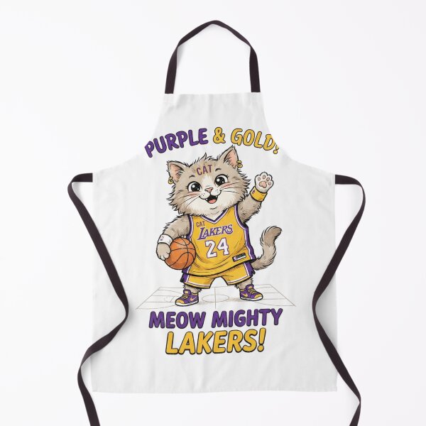 Item preview, Cute Cat Basketball Player - Purple and Gold Meow Mighty Lakers designed and sold by annaarthk.