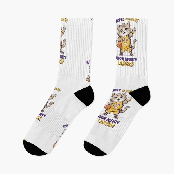 Item preview, Cute Cat Basketball Player - Purple and Gold Meow Mighty Lakers designed and sold by annaarthk.