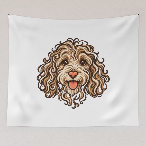 Item preview, Minimal Curly Goldendoodle Face designed and sold by AMICO77.