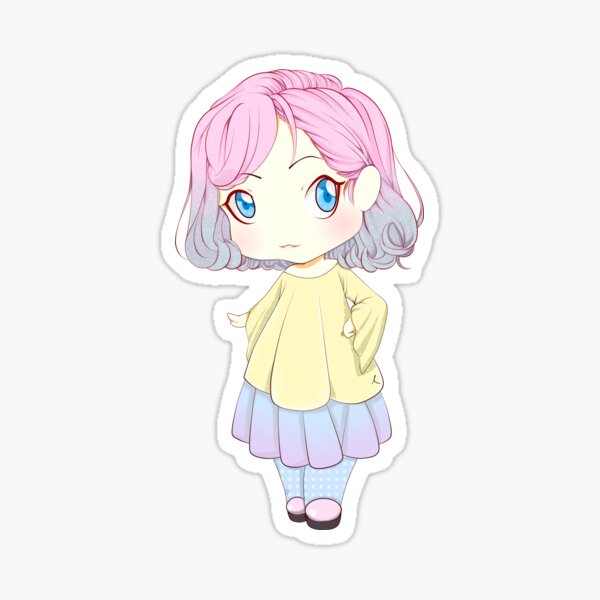 Chibi Pastel Girl Sticker