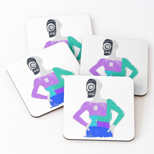 Item preview, Abstract Color Block Figure with Surreal Mask designed and sold by werzixr.