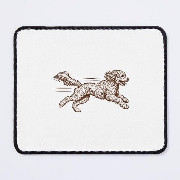 Item preview, Running Goldendoodle One Color Line Art designed and sold by AMICO77.