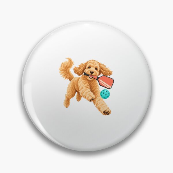 Item preview, Goldendoodle Playing Pickleball designed and sold by AMICO77.