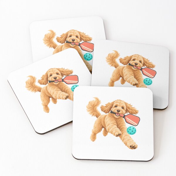 Item preview, Goldendoodle Playing Pickleball designed and sold by AMICO77.
