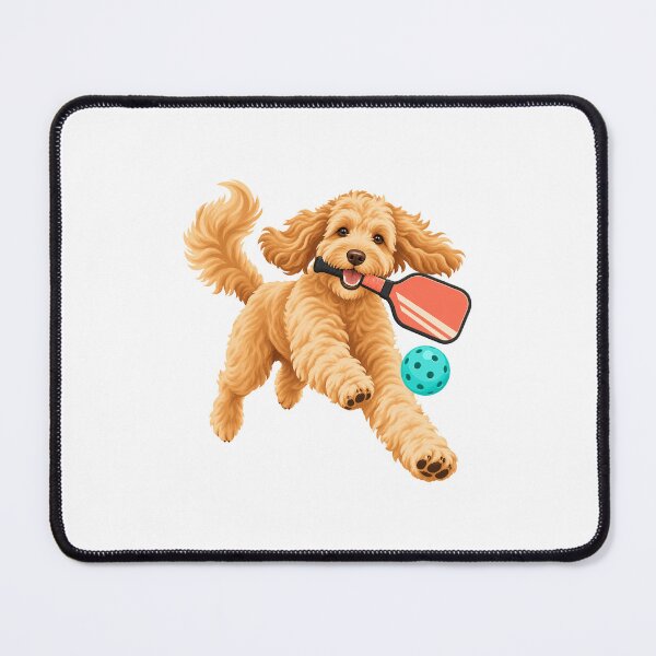 Item preview, Goldendoodle Playing Pickleball designed and sold by AMICO77.