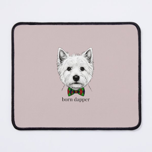 Item preview, West Highland White Terrier Born Dapper - Cute Westie Bow Tie Art designed and sold by Pure Breed Studio.