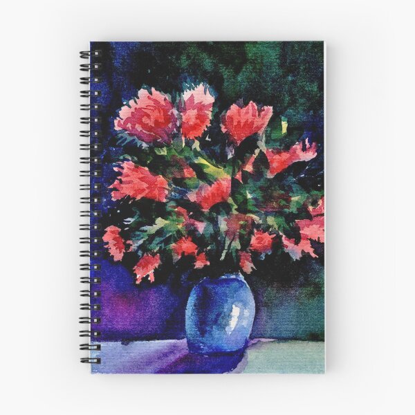 Item preview, Flowers Against the Night, Red Floral Watercolour Still Life designed and sold by ArithraStudio.