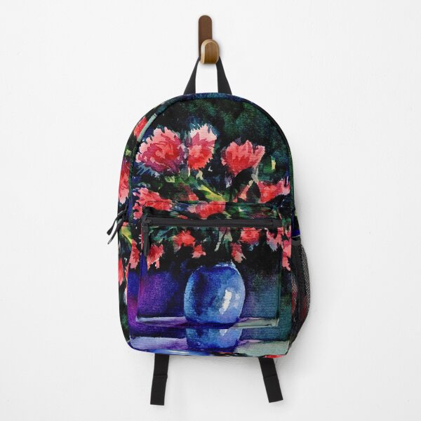 Item preview, Flowers Against the Night, Red Floral Watercolour Still Life designed and sold by ArithraStudio.