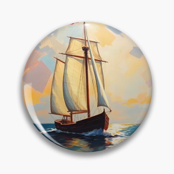 Item preview, A sailing ship on the sea. designed and sold by oldMastersofart.