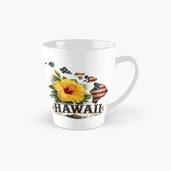 Item preview, Hawaii Yellow Hibiscus State Flower American Flag Shirt – Aloha State Patriotic Islands T-Shirt designed and sold by MOELYA.