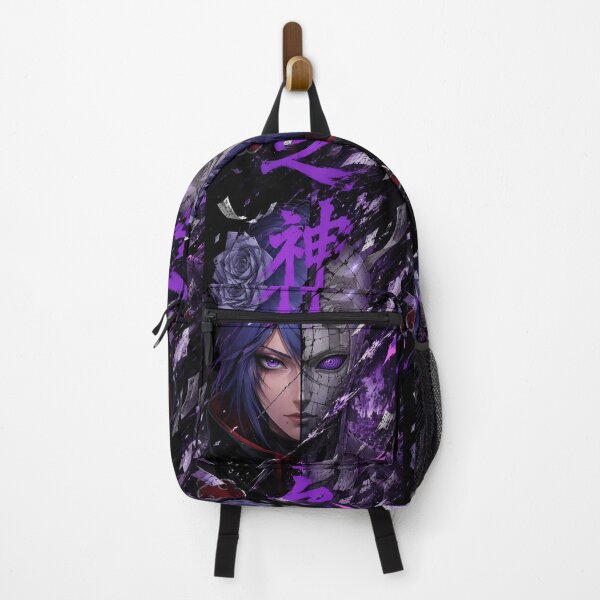 Item preview, Purple Shadow Warrior Split Face – Dark Anime Gothic Rose Cyberpunk Art designed and sold by Dyan4.