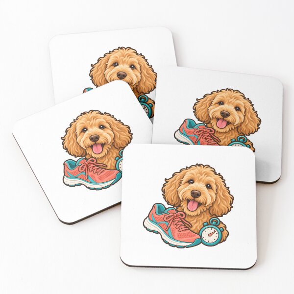 Item preview, Goldendoodle Running Shoe and Stopwatch designed and sold by AMICO77.