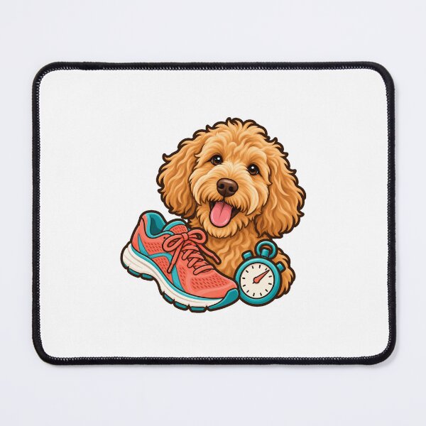 Item preview, Goldendoodle Running Shoe and Stopwatch designed and sold by AMICO77.