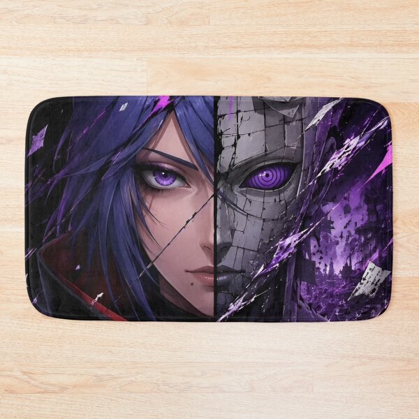 Item preview, Purple Shadow Warrior Split Face – Dark Anime Gothic Rose Cyberpunk Art designed and sold by Dyan4.
