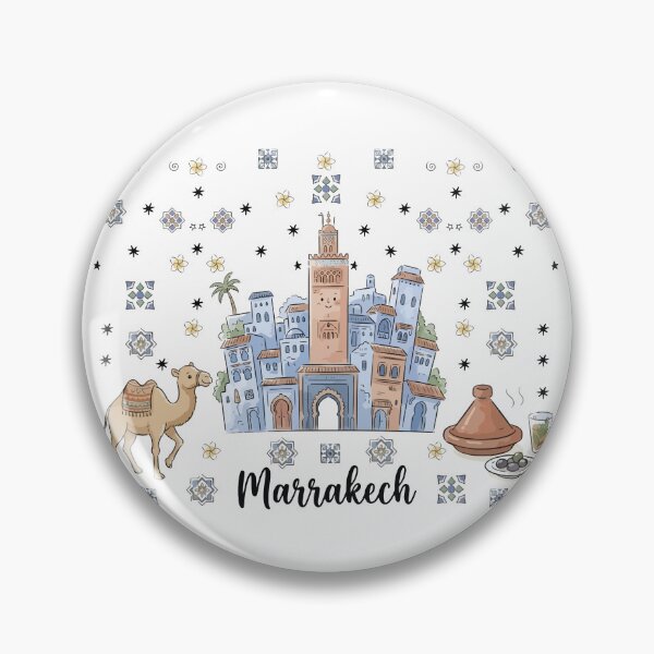 Item preview, Cute Koutoubia Mosque Marrakech Doodle Art designed and sold by RamyGallery.