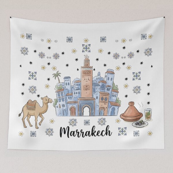 Item preview, Cute Koutoubia Mosque Marrakech Doodle Art designed and sold by RamyGallery.