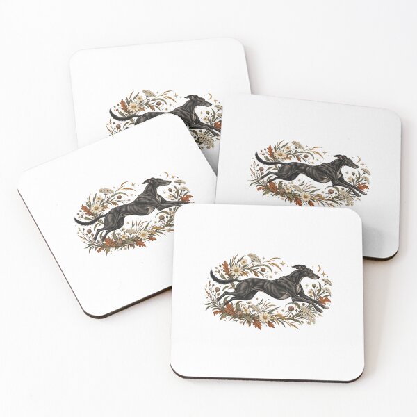 Item preview, Black Lurcher Running Through Wildflowers designed and sold by AMICO77.