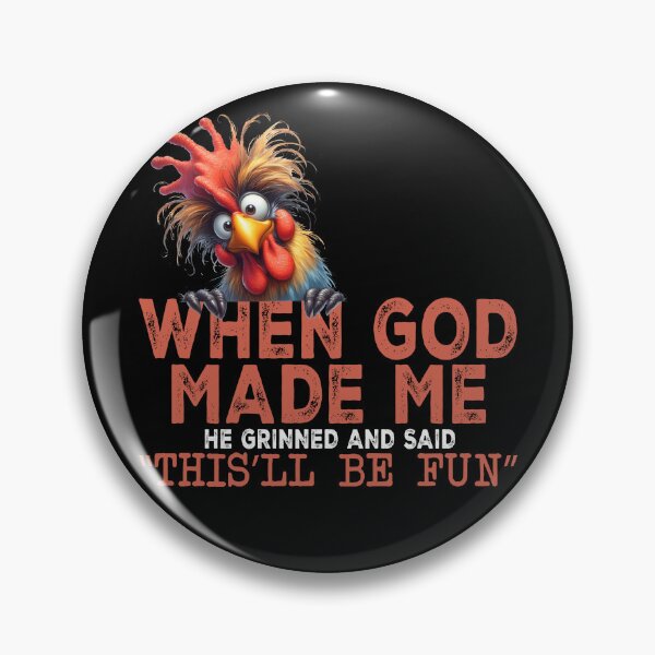 Item preview, When God Made Me He Grinned Funny Rooster designed and sold by Szpaku desart .