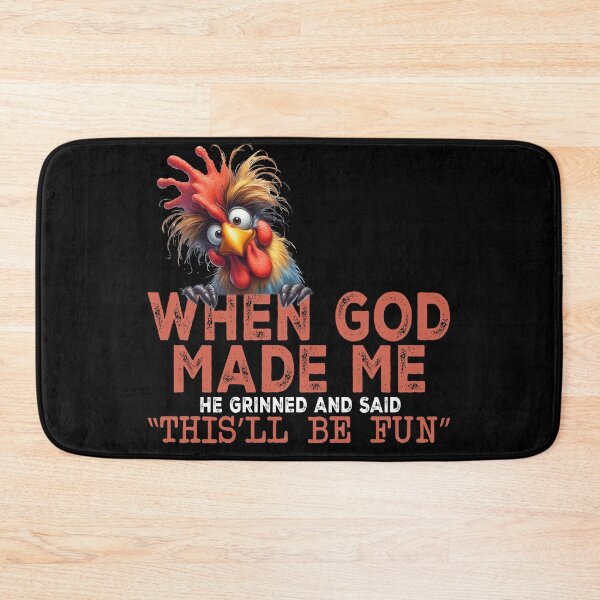 Item preview, When God Made Me He Grinned Funny Rooster designed and sold by Szpaku desart .