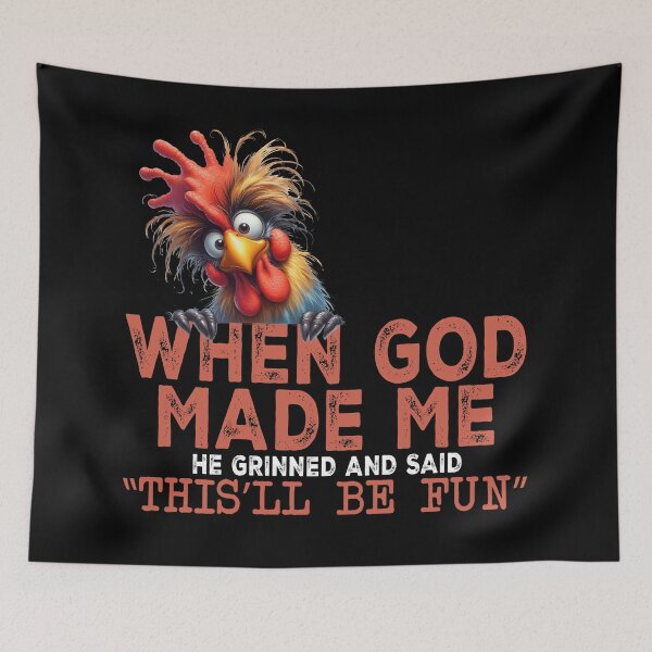 Item preview, When God Made Me He Grinned Funny Rooster designed and sold by Szpaku desart .