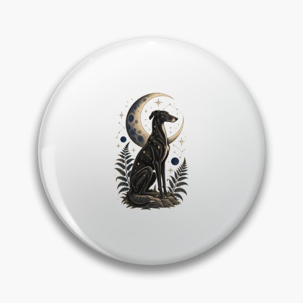 Item preview, Celestial Black Lurcher Moon and Stars designed and sold by AMICO77.