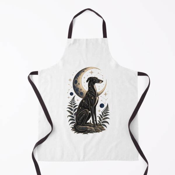 Item preview, Celestial Black Lurcher Moon and Stars designed and sold by AMICO77.