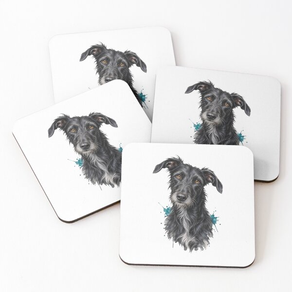 Item preview, Black Lurcher Watercolor Portrait designed and sold by AMICO77.