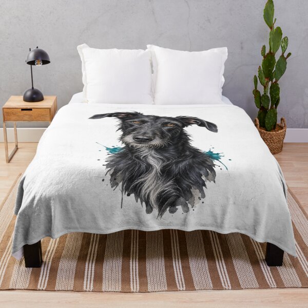 Item preview, Black Lurcher Watercolor Portrait designed and sold by AMICO77.