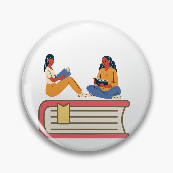 Item preview, ​Reading, Books, Girls reading, Study group, Education, Knowledge, Large book, Bookmark, Flat illustration, Vector design, Literature. designed and sold by Elmaliki0.