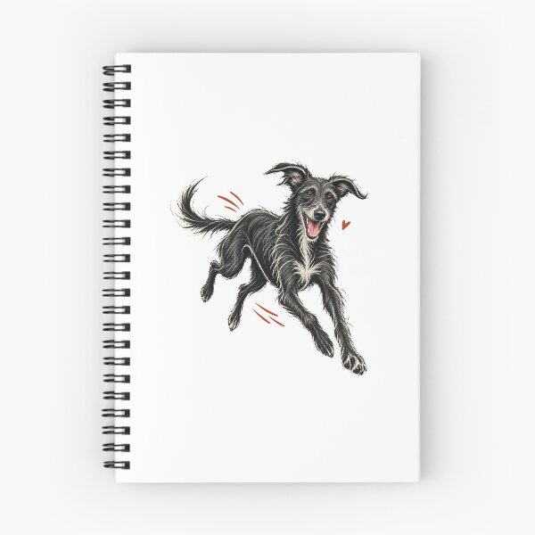 Item preview, Joyful Running Black Lurcher designed and sold by AMICO77.